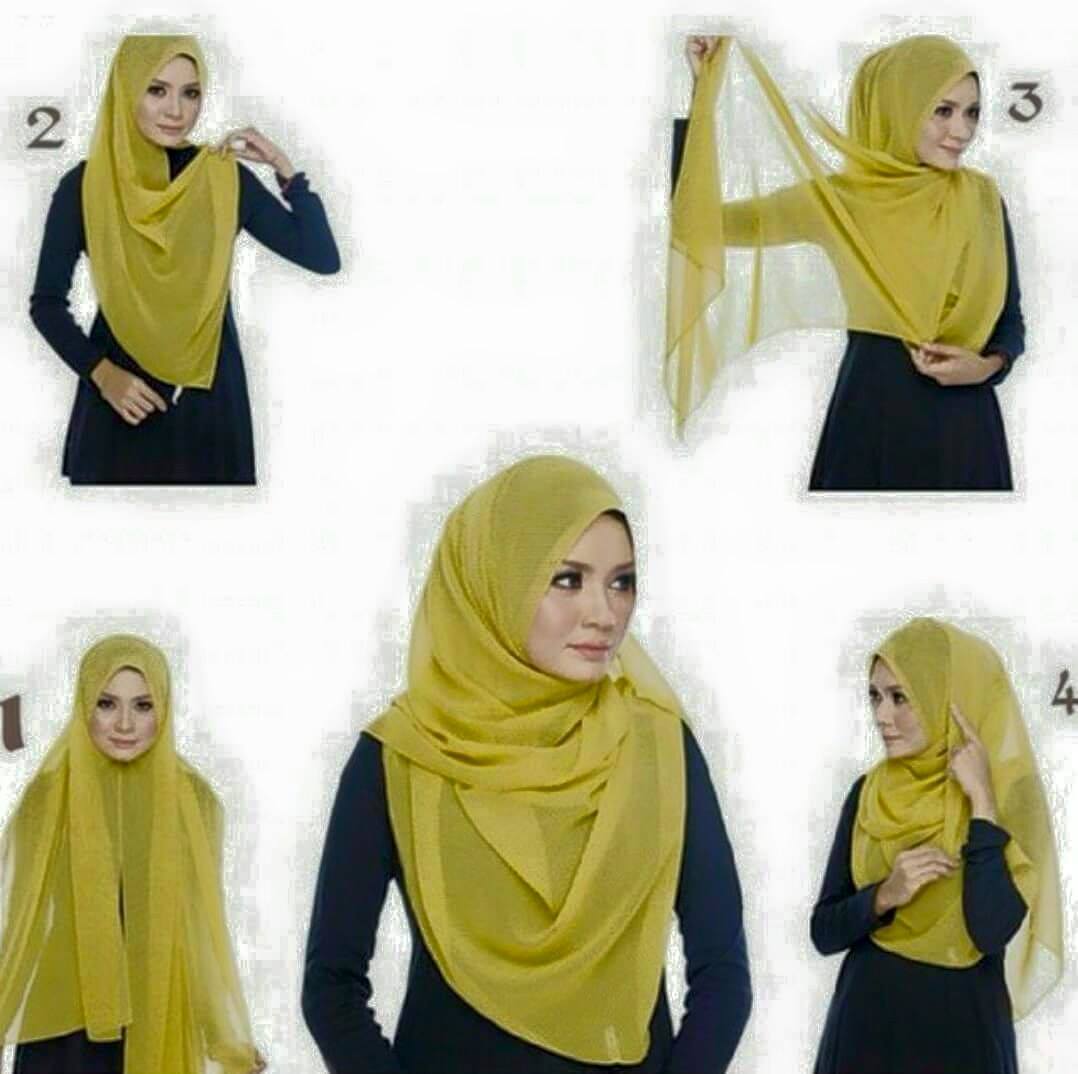 Tutorial Hijab Pashmina Diamond Simple Tutorial Hijab Paling