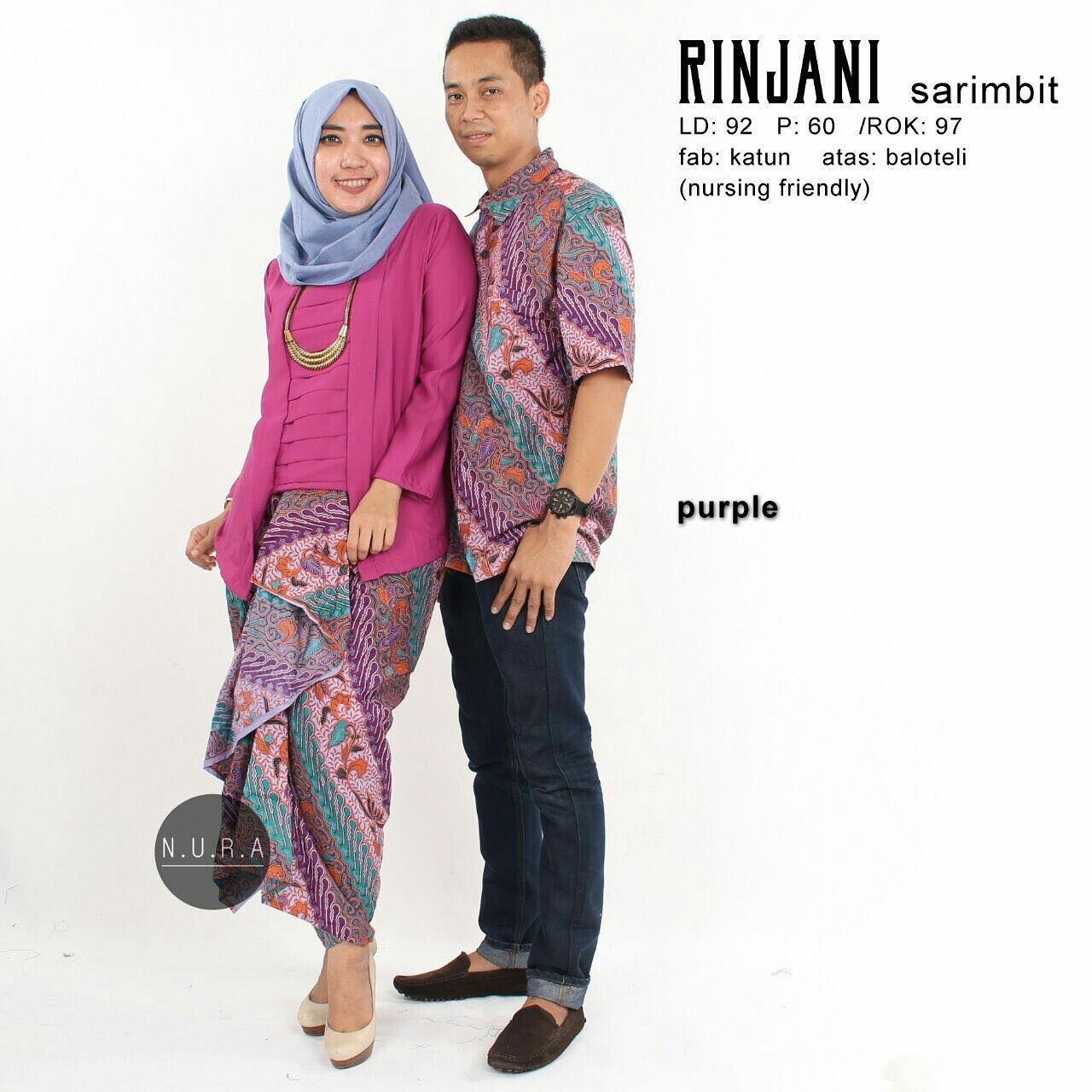 Rinjani Sarimbit Couple Batik Modern By Nura Butik Destira Jogja