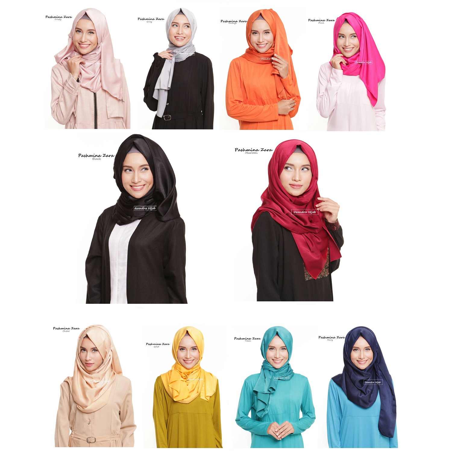 Produsen Jilbab Pashmina Zara Brand Deandra Hijab Butik Destira Jogja